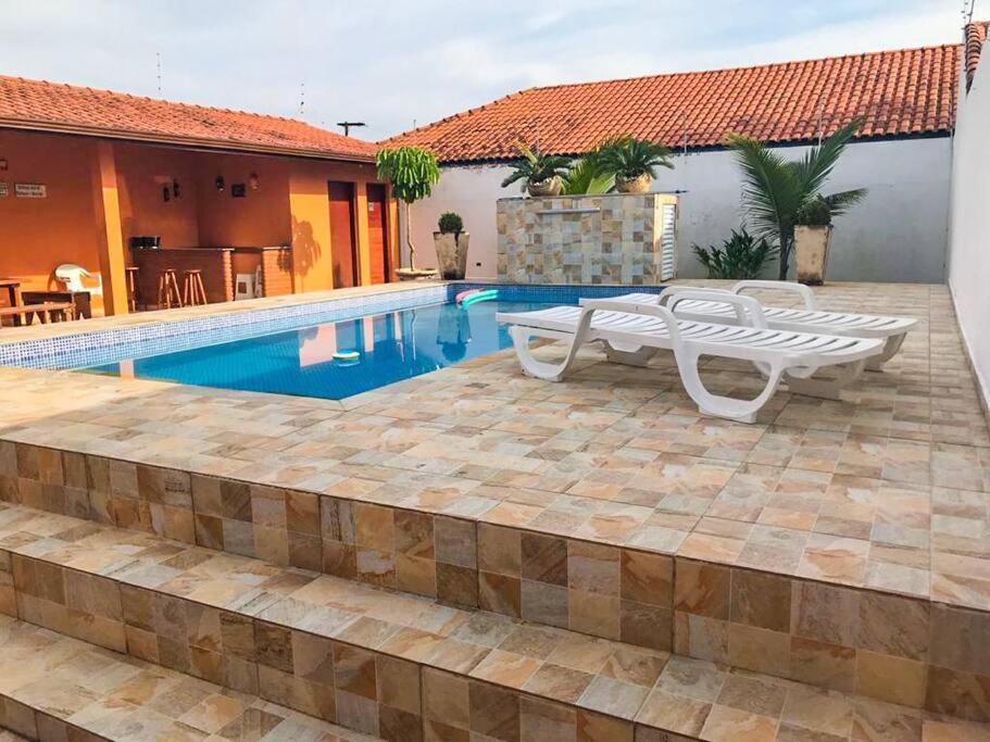 Casa Com Piscina Itanhaem Cibratel II Villa Dış mekan fotoğraf